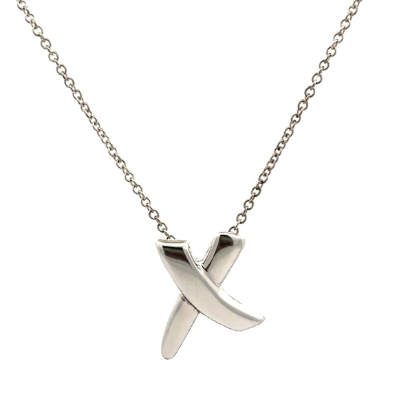 Tiffany & Co. Jewelry - Tiffany & Co Paloma Picasso Graffiti "X" Pendent Necklace Sterling Silver